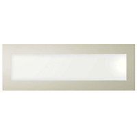 IT Kitchens Santini Gloss cream Glazed bridging door & pan drawer front, (W)1000mm (H)356mm (T)18mm