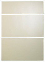 IT Kitchens Santini Gloss Cream Slab Drawer front (W)500mm, Set of 3