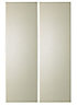 IT Kitchens Santini Gloss Cream Slab Larder Cabinet door (W)300mm (H)1912mm (T)18mm, Set of 2
