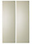IT Kitchens Santini Gloss Cream Slab Larder Cabinet door (W)300mm (H)1912mm (T)18mm, Set of 2