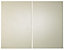 IT Kitchens Santini Gloss Cream Slab Larder Cabinet door (W)600mm (H)1912mm (T)18mm, Set of 2