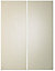IT Kitchens Santini Gloss Cream Slab Wall corner Cabinet door (W)250mm (H)715mm (T)18mm, Set of 2