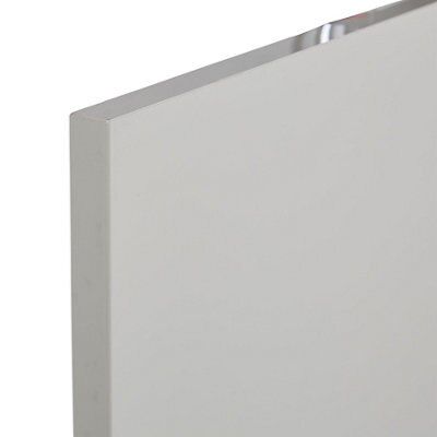 IT Kitchens Santini Gloss grey Bridging door & pan drawer front, (W)1000mm (H)356mm (T)18mm