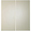 IT Kitchens Santini Gloss Grey Slab Base corner Cabinet door (W)925mm (H)720mm (T)18mm, Set of 2