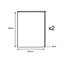 IT Kitchens Santini Gloss Grey Slab Cabinet door (W)600mm (H)1912mm (T)18mm, Set of 2