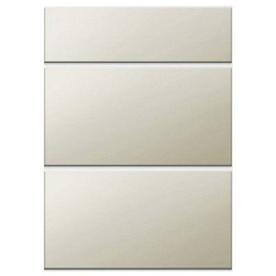 IT Kitchens Santini Gloss Grey Slab Drawer Front, Set Of 3 | DIY At B&Q