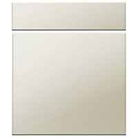 IT Kitchens Santini Gloss Grey Slab Drawerline door & drawer front, (W)600mm
