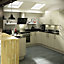 IT Kitchens Santini Gloss Grey Slab Larder Clad on panel (H)2135mm (W)620mm