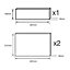 IT Kitchens Santini Gloss White Slab Drawer front (W)600mm, Set of 3