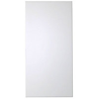 IT Kitchens Santini Gloss White Slab Fridge/Freezer Cabinet door (W)600mm (H)1377mm (T)18mm