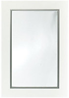 IT Kitchens Santini Gloss White Slab Glazed Cabinet door (W)500mm (H)715mm (T)18mm
