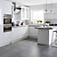 IT Kitchens Santini Gloss White Slab Tall Appliance & larder End panel (H)1920mm (W)570mm, Pack of 2