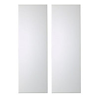 IT Kitchens Santini Gloss White Slab Tall corner Cabinet door (W)250mm (H)895mm (T)18mm, Set of 2