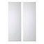 IT Kitchens Santini Gloss White Slab Tall corner Cabinet door (W)250mm (H)895mm (T)18mm, Set of 2