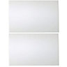 IT Kitchens Santini Gloss White Slab Tall larder Cabinet door (W)600mm, Set of 2