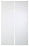 IT Kitchens Santini Gloss White Slab Wall corner Cabinet door (W)250mm (H)715mm (T)18mm, Set of 2