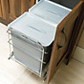 IT Kitchens Silver effect Integrated Pull-out bin, - 78L