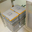 IT Kitchens Silver effect Integrated Pull-out bin