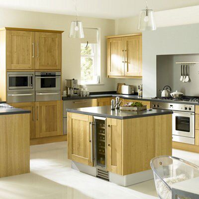 IT Kitchens Solid Oak effect Wine rack frame, (H)720mm (W)150mm | DIY ...