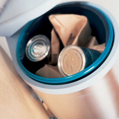 IT Kitchens Stainless steel effect Integrated Swing-out bin