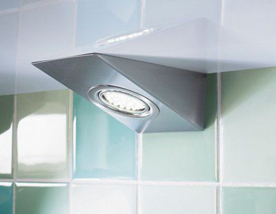 IT Kitchens Stainless steel effect Mains-powered LED Cabinet light ...