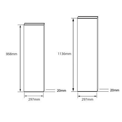 IT Kitchens Stonefield Stone Classic Tall Cabinet door (W)300mm (H)2092mm (T)20mm, Set of 2