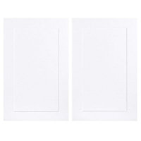 IT Kitchens Stonefield White Classic Style Cabinet door (W)600mm, Set of 2