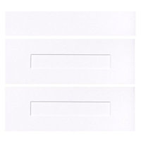 IT Kitchens Stonefield White Classic Style Drawer front, Set of 3