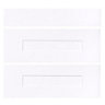 IT Kitchens Stonefield White Classic Style Drawer front, Set of 3