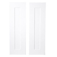 IT Kitchens Stonefield White Classic Style Tall Cabinet door (W)300mm, Set of 2