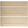 IT Kitchens Westleigh Contemporary Maple Effect Shaker Drawer front, Set of 3