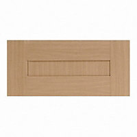 IT Kitchens Westleigh Textured Oak Effect Shaker Bridging Cabinet door (W)600mm (H)277mm (T)18mm