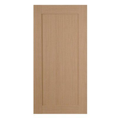 IT Kitchens Westleigh Textured Oak Effect Shaker Fridge/Freezer Cabinet door (W)600mm (H)1197mm (T)18mm