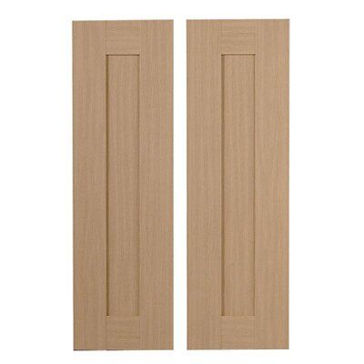 IT Kitchens Westleigh Textured Oak Effect Shaker Larder Cabinet Door (W)300mm (H)1912mm (T)18mm ...