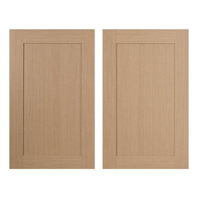 IT Kitchens Westleigh Textured Oak Effect Shaker Larder Cabinet Door (W ...