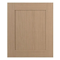 IT Kitchens Westleigh Textured Oak Effect Shaker Standard Cabinet door (W)600mm (H)715mm (T)18mm