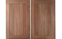 IT Kitchens Westleigh Walnut Effect Shaker Cabinet door (W)600mm, Set of 2
