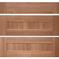 IT Kitchens Westleigh Walnut Effect Shaker Drawer front, Set of 3