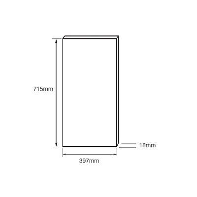 IT Kitchens Westleigh Walnut Effect Shaker Standard Cabinet door (W)400mm (H)715mm (T)18mm