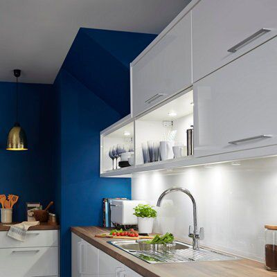 IT Kitchens White Bridging Wall unit W 1000mm D 290mm