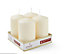 Ivory Unscented Pillar candle, Pack of 4