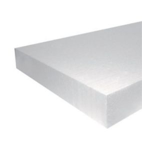 Jablite Polystyrene 100mm Insulation board (L)2.4m (W)1.2m