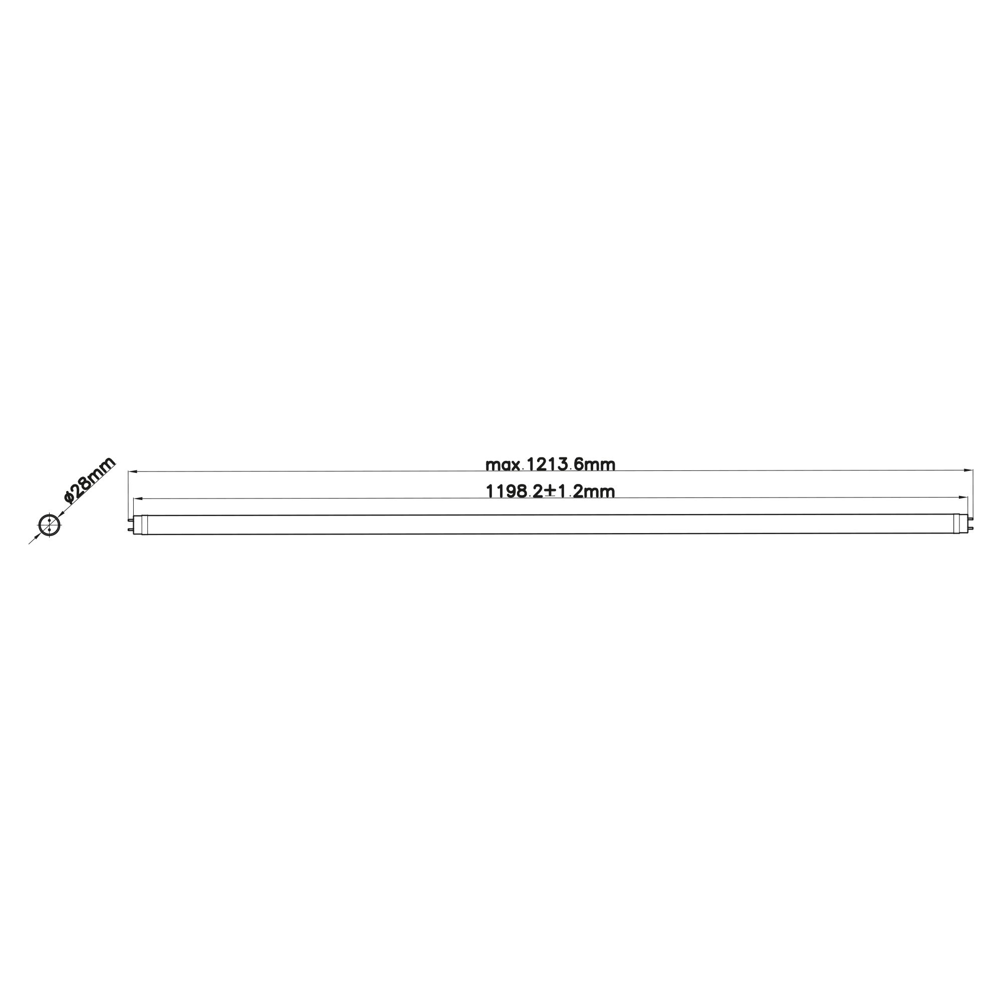 Jacobsen G13 3000K 1800lm T8 Warm white LED Light bulb (L)1231.6mm