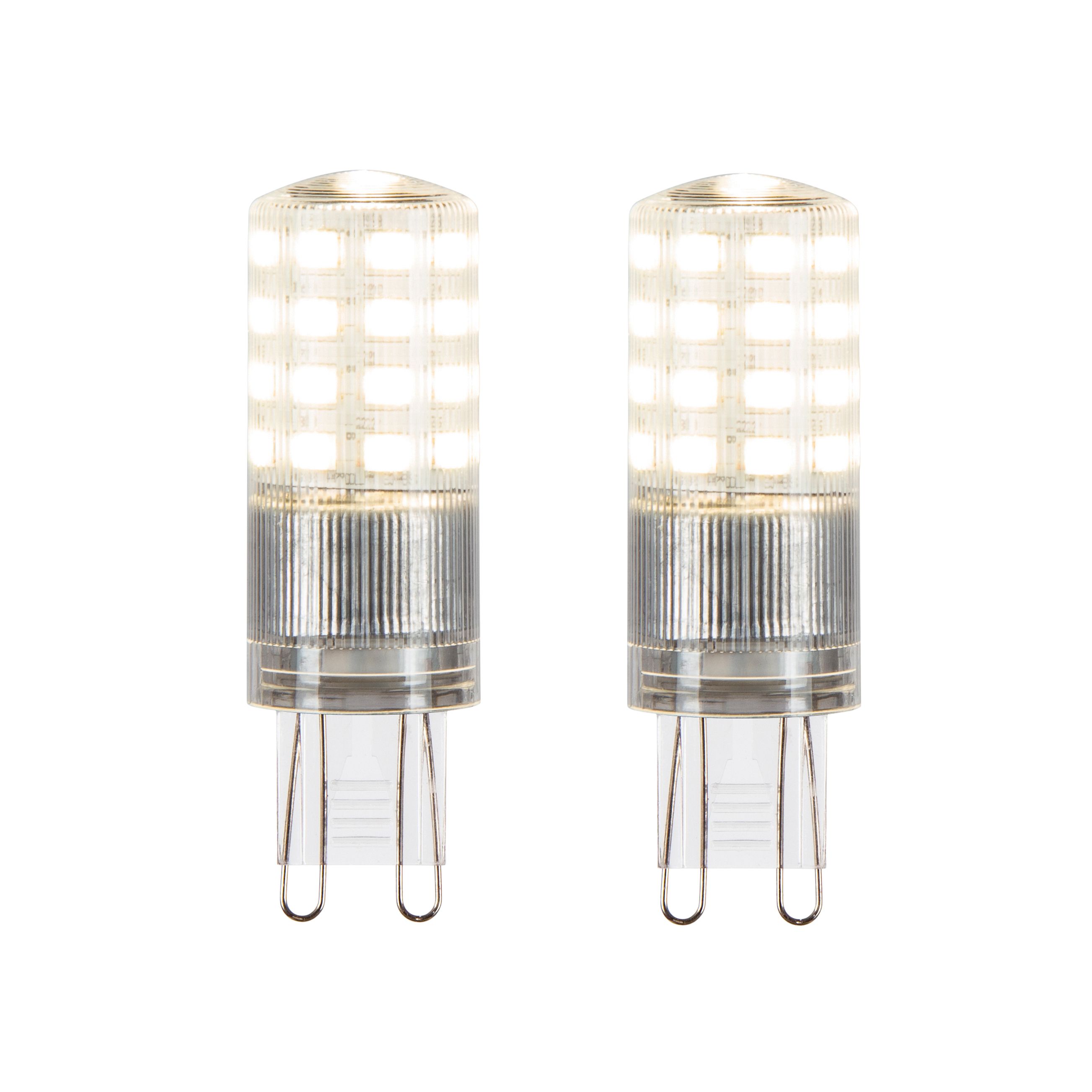 Jacobsen G9 4W 470lm 300° Clear Capsule Neutral white LED Dimmable LED Light bulb, Pack of 2