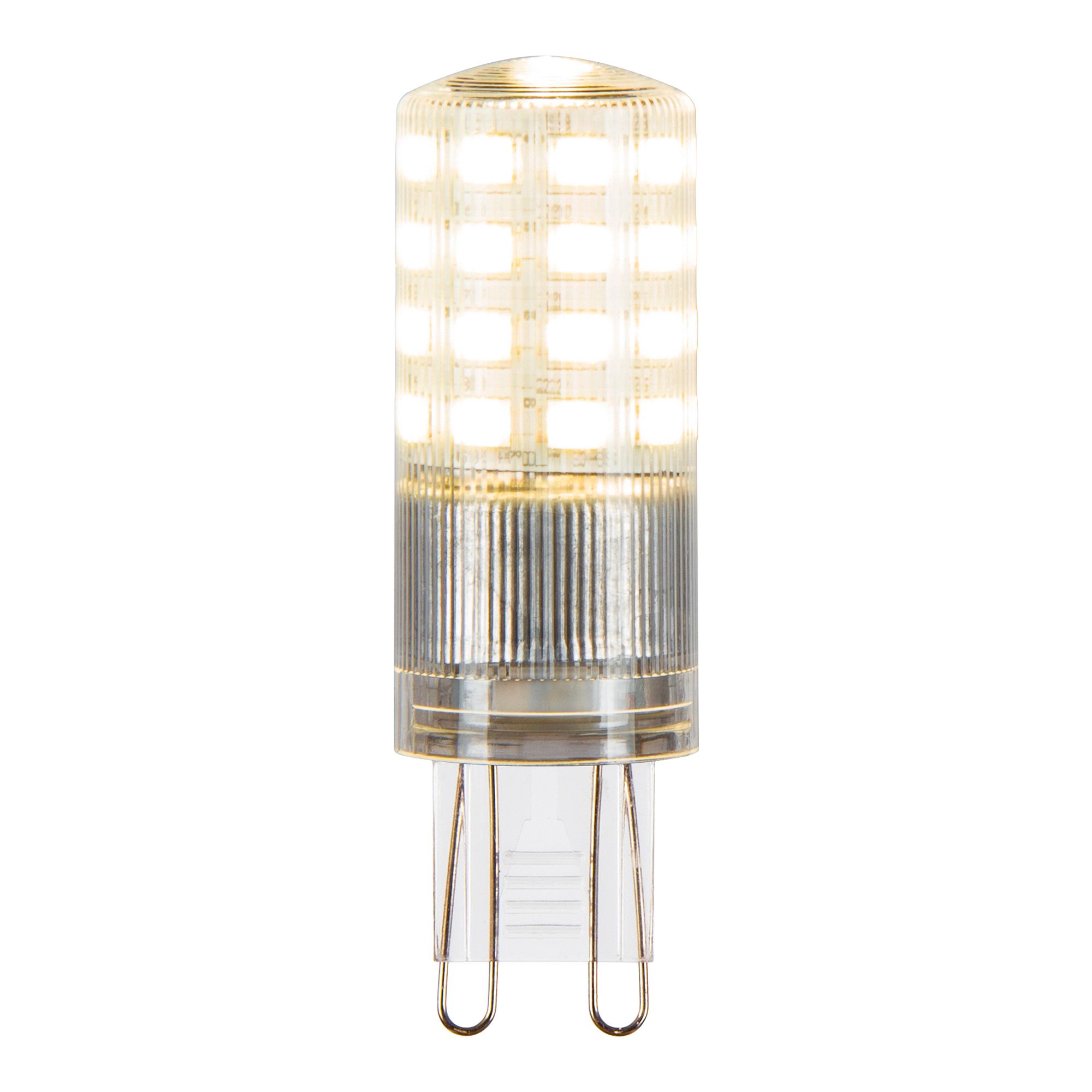 Jacobsen G9 4W 470lm 300° Clear Capsule Warm white LED Dimmable LED Light bulb, Pack of 2