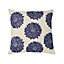 Jade Floral Blue & white Cushion (L)50cm x (W)50cm