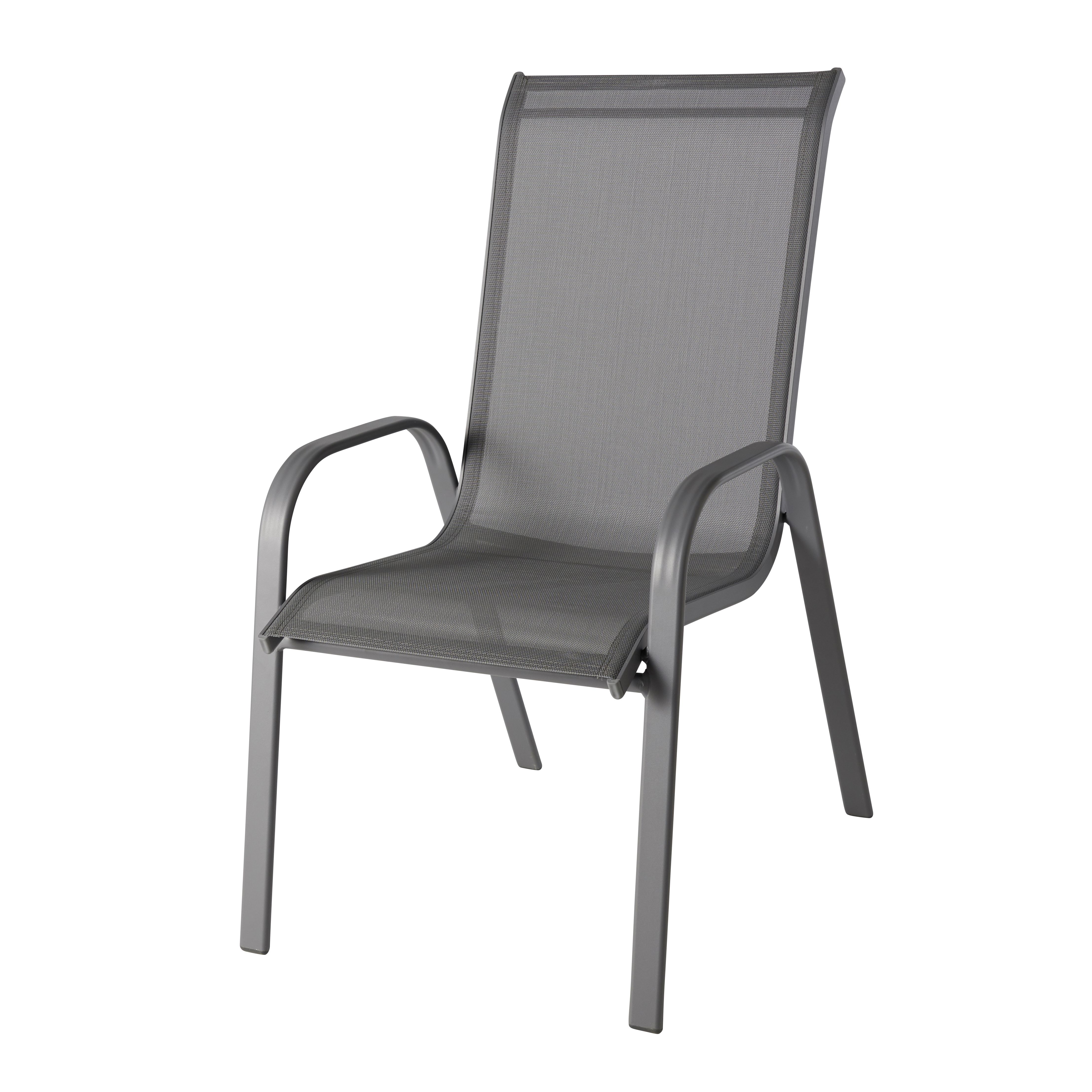 Janeiro Steel grey Metal Armchair DIY at B Q