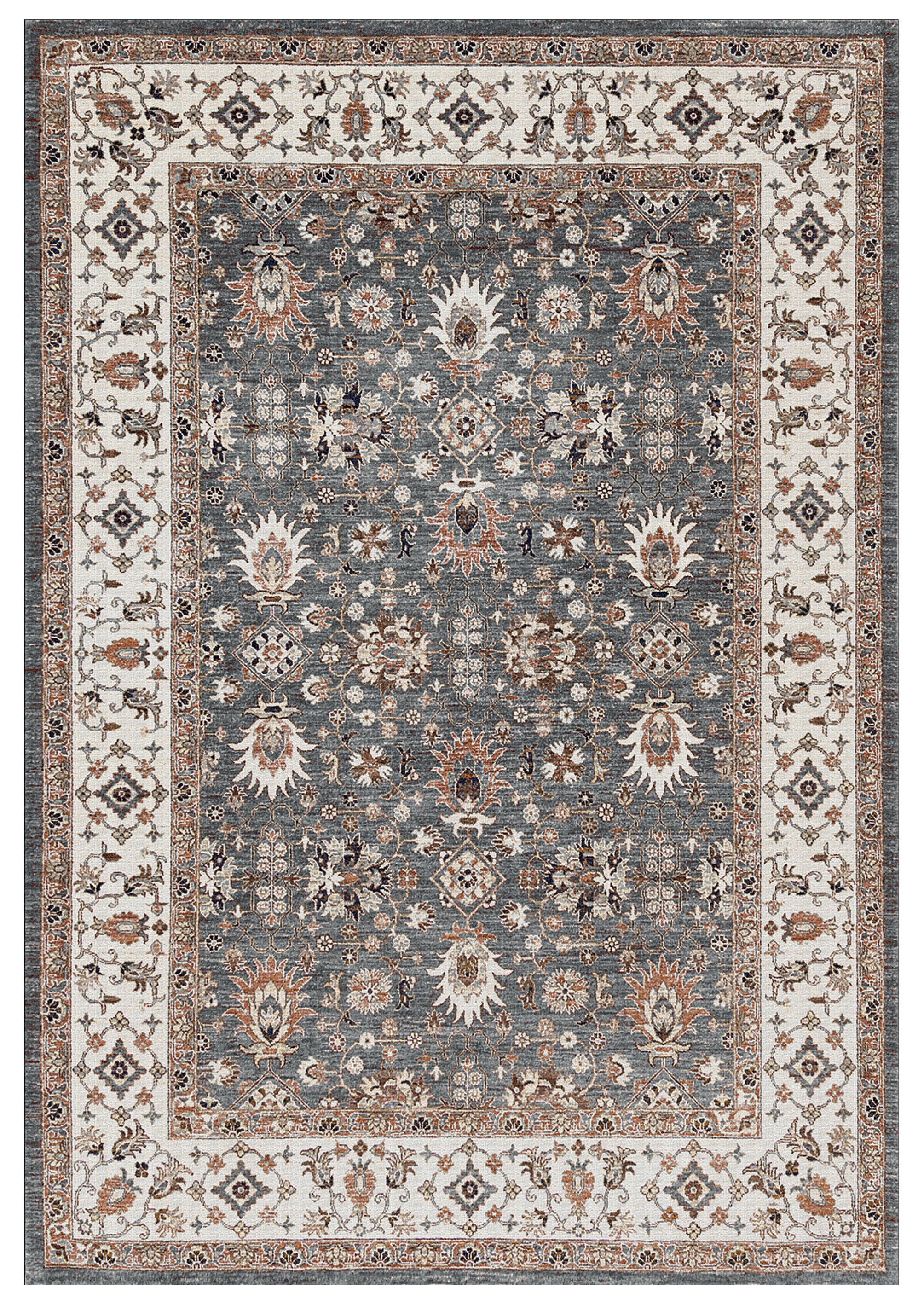 Jasmin Grey Persian Medium Rug, (L)170cm x (W)120cm