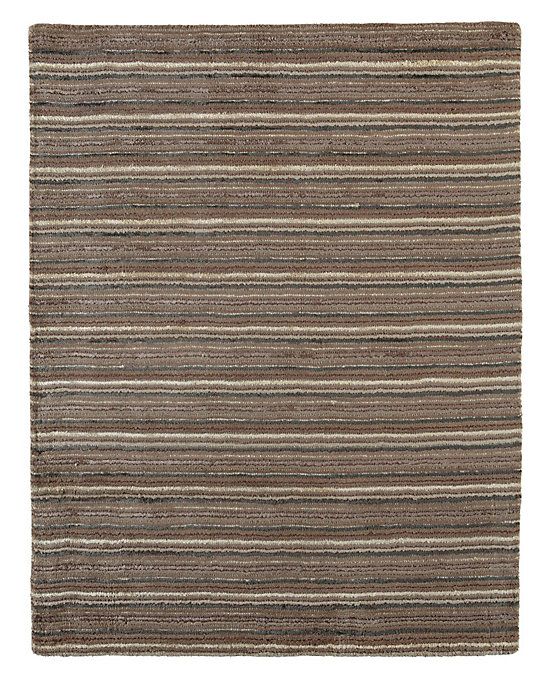 Jasola Striped Grey & taupe Rug 150cmx80cm DIY at B&Q