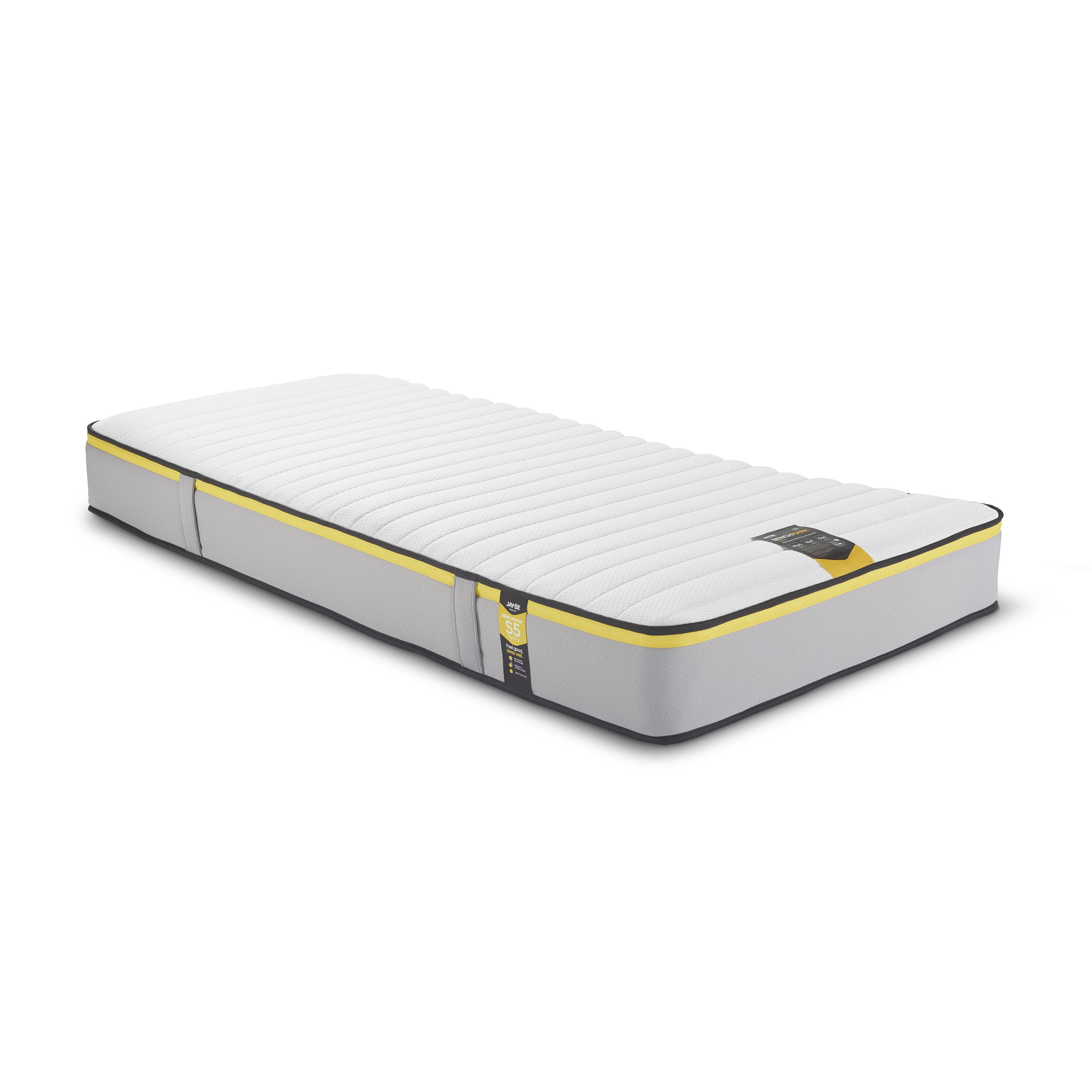 Jay-Be Benchmark S5 Hybrid Eco Friendly Open coil Water resistant Single Mattress